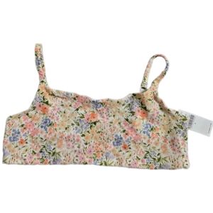 Soft Pastel Floral Bralette Top NWT | Adjustable Straps, Size Small